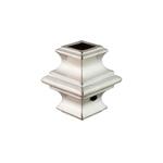 Aluminum Baluster Collar - 1/2 in. Square - Brushed Stainless Effect