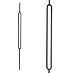 Steel Tube Spindle - Geometric 1/2 in. With Dowel Top - Single Feature