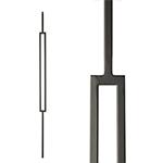 Steel Tube Spindle - 1/2 in. Square Series With Dowel Top - Single Feature