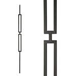 Steel Tube Spindle - 1/2 in. Square Series With Dowel Top - Double Feature 