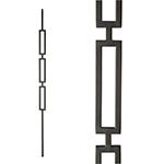 Steel Tube Spindle - 1/2 in. Square Series With Dowel Top - Triple Feature