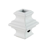 Aluminum Baluster Collar - Designer White - 1/2" Square Series