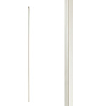 Designer White Steel Tube Spindles - 1/2" Square Series - Seamless